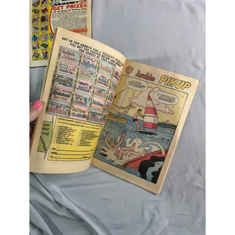 Vintage Archie Comic Book Lot of 5 1969-1973 Archie Pep Life Joke Reader Copies